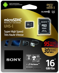 Karta pamięci Sony microSDHC 16GB 95MB/s + adapter