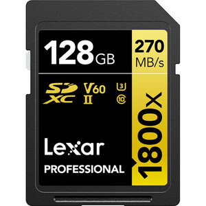 Karta Lexar Professional 1800x 128GB SDXC UHS-II W 270MB/s R 180MB/s