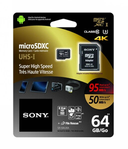 Karta pamięci Sony microSDXC 64GB 4K 95MB/s