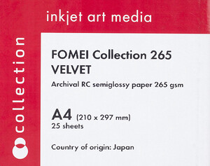  Papier Foto Fomei Collection Velvet A4/25 G265 EY5755 Archival RC