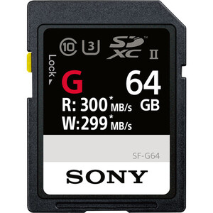 Karta pamięci Sony Professional SF-G SDXC 64GB UHS-II CL10 U3 300mb/s (SF-G64)