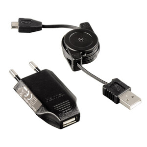 Hama Ładowarka 230V Kabel USB Picco zwijana 1A RollUp Travel Charger