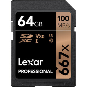 Karta pamięci Lexar Pro 64GB 667x SDXC UHS-I U3 (V30) R100 / W90