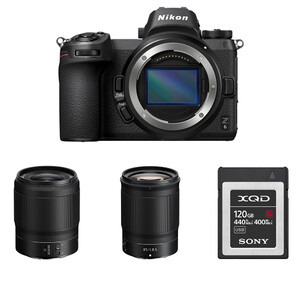 Aparat cyfrowy Nikon Z6 + ob. Z 35mm F/1.8 + ob. 85mm F/1.8 + karta pamięci XQD 120GB