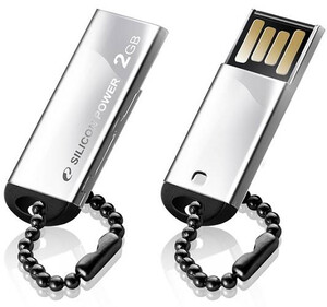 PENDRIVE Silicon Power 2GB TOUCH 830 SILVER