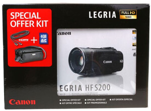Kamera Cyfrowa Canon HF S200 + oryginalny pokrowiec Canon + karta Sandisk ULTRA 4GB SDHC + kabel HDMI