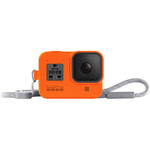 Silikonowa obudowa GoPro Hero8 Sleeve + Lanyard - pomarańczowy AJSST-004