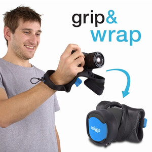 Pasek Miggo Grip&Wrap Mirrorless CSC BB30 czarno-niebieski