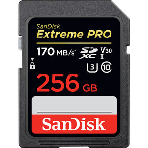 Karta pamięci Sandisk SDXC 256GB Extreme Pro 170MB/s 633x V30 UHS-I U3 4K 