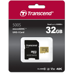 Karta pamięci Transcend 32GB micro SDHC 500S