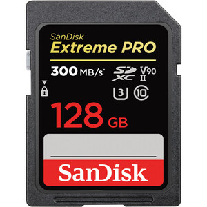 Karta pamięci Sandisk Extreme Pro SDXC 128GB 300MB/s V90 UHS-II (SDSDXDK-128G-GN4IN)