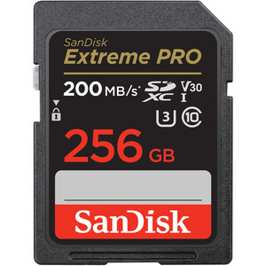 Karta pamięci Sandisk SDXC 256GB Extreme Pro 200MB/s 140MB/s V30 UHS-I U3 4K (SDSDXXD-256G-GN4IN)