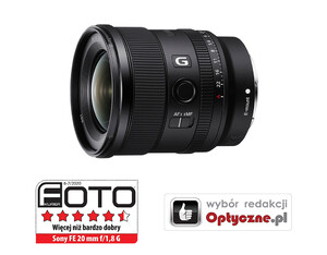 Obiektyw Sony FE 20mm f/1.8 G | Welcome to vlog - zyskaj zwrot 450 zł (SEL20F18G)