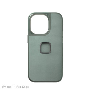 Etui Peak Design Mobile Everyday Case Fabric iPhone 14 Pro - Szarozielony  M-MC-BB-SG-1