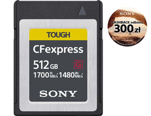 Karta pamięci Sony CFexpress B 512GB CEB-G + Cashback 300 zł