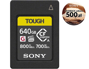 Karta pamięci Sony CFexpress Tough 640GB typu A z serii CEA-G640T - Cashback 500 zł 