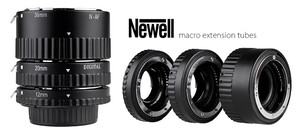 Zestaw pierścieni pośrednich auto Newell AF do Nikon - z metalowym bagnetem.