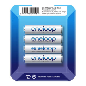 Akumulatorki Panasonic ENELOOP R03/AAA 750mAh 4szt sliding pack (BK-4MCCE/4LE)