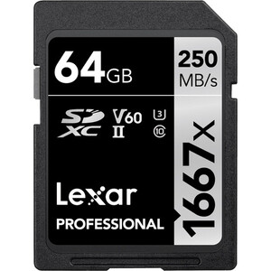 Karta Lexar SDXC Professional 64GB 250MB/s V60 1667x 4K