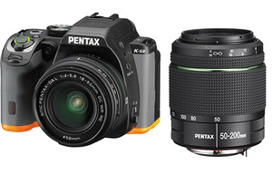 Lustrzanka Pentax K-S2 czarno-pomarańczowy + ob. 18-50 WR + 50-200 WR