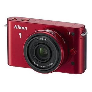 Aparat cyfrowy Nikon 1 J1 czerwony + ob. 10 mm