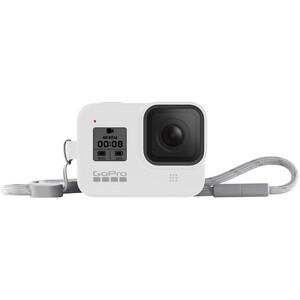 Silikonowa obudowa GoPro Hero8 Sleeve + Lanyard - biały AJSST-002