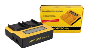 Ładowarka podwójna Patona do Canon LP-E8 z wyświetlaczem LCD
