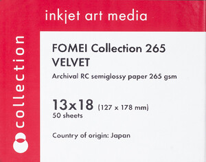 Papier Foto Fomei Collection Velvet 13x18/50 G265 EY5468 Archival RC