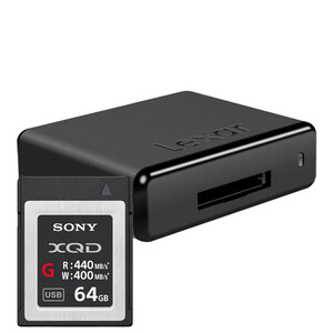  Karta pamięci Sony XQD G 64GB 440 mb/s / 400mb/s QDG64E-R + Czytnik Lexar Workflow Card Reader XR2 XQD USB 3.0