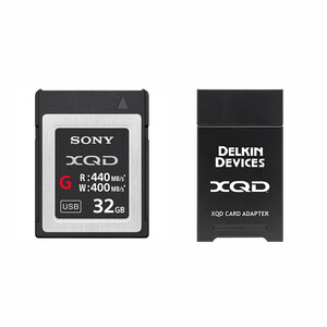 Karta pamięci Sony XQD G 32GB 440/400 mb/s + Czytnik kart XQD DELKIN 10 Gbps USB 3.1
