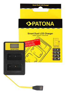 Ładowarka podwójna Patona Smart Dual LCD USB Canon LP-E8