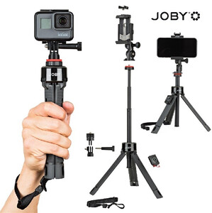 JOBY GripTight Pro TelePod 2w1 Statyw z głowicą i kijek do selfie + pilot + uchwyt GoPro + uchwyt smartfon JB01534-BWW
