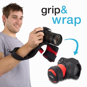 Pasek Miggo Grip&Wrap DSLR BR70 czarno-czerwony