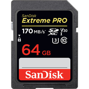 Karta pamięci Sandisk SDXC 64GB Extreme Pro 170MB/s UHS-I C10 U3 V30 4K
