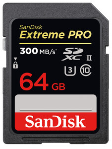 Karta pamięci Sandisk SDXC 64 GB Extreme Pro 300MB/s C10 UHS-II (SDSDXPK-064G-GN4IN)
