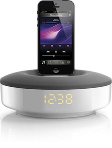 Stacja dokująca Philips DS1155/12 głośnik zegar do iPhone 5,5s,6,6s,7 podświetlana