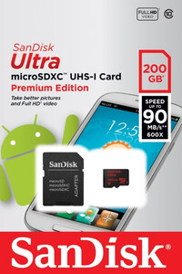 Karta pamięci Sandisk ULTRA microSDXC 200GB 90MB/s 600x + adapter